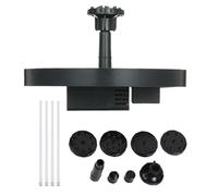 HINTRMENT Solar Fountain Garden Water Pump with 3.5w Solar Panel Floating Design Dry Burn Prevention 7 LED Breathing Lights for Garden Decoration Fountain Random Color