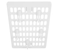 HINTRMENT Space-Saving White Plastic Peg Board Wall Shelf Organizer with Multiple Hole Positions for Craft Room and Office Storage, for Keys and Craft Supplies