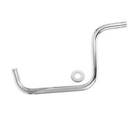 HINTRMENT Stainless Steel S Shaped Shower Extension Arm with Brushed Texture, 37x20x2cm Shower Rod Extension Pipe Minimizing Bump Risks and Enhancing Adaptability for Bathroom and Spa Use