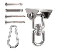 HINTRMENT Stainless Steel Swing Suspension Hook Set with Fixing Plate, Heavy Duty Swing Hanging Kit with Expansion Screws, Sturdy Hammock and Porch Chair Mounting Hardware for Outdoor Use