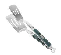 HINTRMENT Stainless Steel Two in One Spatula and Tongs Multifunctional Flipping Tool with Extended Design for Fish and Steak Cooking Kitchen Utensil