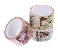 HINTRMENT Stamp Washi Tapes 3 Rolls 25Mm Retro Postage Stickers for Journaling, Diaries, and Decoration Random Style