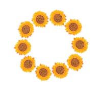 HINTRMENT Sunflower Hot Adhesive for Melt Thread Projects Sewing Polyester and 10pcs Yellow Embroidery Flower Patches with Cloth Repair, Multi-Purpose Decorative Stickers Clothes