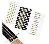 HINTRMENT Ukulele Guitar Easy to Peel off Fretboard Note Stickers Self-adhesive Paper Decals Colour Coded for Learning and Practice Music Accessories Beginners