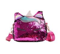 HINTRMENT Unicorn Ear Shaped Crossbody Shoulder Bag, Pu Leather Sequins Chain Messenger Purse, Fashionable and Easy to Clean, for Travel and Cosmetics Storage
