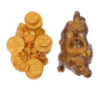 HINTRMENT Unique Resin Tea Pet Cattle Ornament with Colour Changing Feature, Chic Tabletop Decoration for Desktop Decor and Photography Prop, for People Who like Drinking Tea