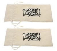 HINTRMENT Wine Bottle Bags Beige Cotton and Linen 2pcs with Drawstring Design Easy to Bags Chocolate and Candy Storage for Party and Banquet Wrapping Suitable for Bottles