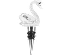 HINTRMENT Wine Bottle Plug Decorative Swan Shape with Crystal, Zinc Alloy and Rubber Material, Airtight Seal to Preserve Opened Wine Bottles for Home