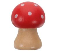 HINTRMENT Wood Mushroom Memo Clip Desk File Holder Red Cute Mushroom Shape Party Decors Adorable Simple Desktop Message Folder for Office Decor