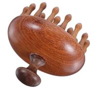 HINTRMENT Wooden Scalp Massager Brush Head Scalp Massaging Tool Resistant to Deformation Enhances Blood Flow Natural Wood Material Portable Design for Travel and Office Use