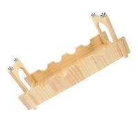 HINTRMENT Wooden Small Pet Hanging Bridge for Hamster Cage - Small Animal Hideout Rat and Hedgehog Cage Accessory Sturdy Natural Wood Play Bridge