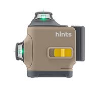 Hints 3D Laser Level Self-Leveling 3x360°, 3 Beams, 100Ft, ±1/12" Accuracy, IP54, Outdoor Pulse Mode, Remote and Gesture Control, Type-C Chargin, Storage Case and Extra Li-ion Battery Included