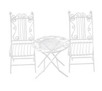 Hintyne 1 12 Scale Dollhouse Accessories Bistro Set, 3PCS/Set Realistic Iron Miniature Dollhouse Accessories, Funny DIY White Miniature Furniture