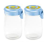 Hintyne 2 PCS Fermenting Jar 1000ml Date-Marked Sourdough Starter Jar with Air Release Vent Sourdough Jar Reusable Kimchi Container Multipurpose Glass Storage Jars
