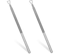 Hintyne 2Pcs Scratch Off Tool, Stainless Steel Lottery Ticket Scratcher Tool with Comfortable Grip, Multi-Function Nail Art Supplies for Gift Cards