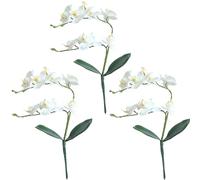 Hintyne Artificial Orchid Fake Orchids 18 Inch realistic Fake Orchid Decorative Orchid Artificial Flowers for Home Decor, Bathroom, Living Room Decorations White