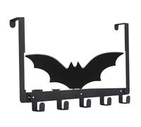 Hintyne Gothic Shelves Over the Door Hooks, 5 Bat Design, Gothic Wall Decor, Black, 12in