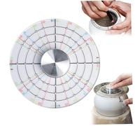 Hintyne Pottery Spinner Pottery Trimming Tool Round 4.72in Pottery Divider Transparent Pottery Spinner DIY Even Numbers Graduated Pottery Tools for Crafts Making