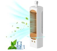 Hintyne Tower Fan 3 Speed Type-C Rechargeable Desk Fan Low Noise 90° Oscillating Fan with Handle Vertical Horizontal Portable Brushless Motor Cooling Fan Tower Fan