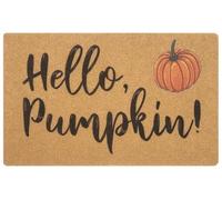 HinyBoeh Hello-Pumpkin-Welcome-Doormat for Fall-Outdoor-Entrance - Coir-Front-Door-Mat with Non-Slip Backing Fall-Holiday-Door-Mat(30 * 17inch)