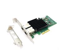 HINYSENO Dual Port 10GbE RJ-45 PCI-Express x 4 Gigabit Ethernet Server Adapter Dual Port Network Interface Controller Card for X550 Chipset HS-X550-T2-4X
