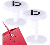 HINZIC 2Pack Letter B Replacement Rivets for Bogg Bag Handles Straps, White Rubber Buttons Buckles Repair Accessories for Women Girls Beach Pool Tote Bags