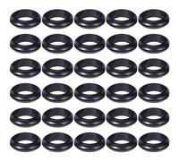 HINZIC 30 Pack 1” (25mm) Rubber Grommets Double Sided O Ring Wire Bolts Sealing Guards Protection Insulation- Black