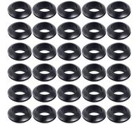 HINZIC 30 Pack 3/4” (20mm) Rubber Grommets Fits for 1 inch Drill Hole Double Sided O Ring Wire Bolts Sealing Guards Protection Insulation- Black