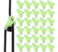 HINZIC 30 Pack Ultralight Fluorescent Guyline Tensioners Tent Rope Tighteners Guy Lines Cord Rope Adjuster for Outdoor Camping Hiking Tarp Canopy Shelter