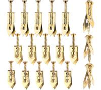HINZIC 36PCS Self-Drilling Drywall Anchors, Zinc Plated Steel Screws and Anchors Kit Heavy Duty, No Drill or Holes in Wall, for Garden Statues, Patio Furniture, TV, Shelf Straps, Cabinets - 3 Sizes