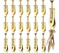 HINZIC 36PCS Self-Drilling Drywall Anchors, Zinc Plated Steel Screws and Anchors Kit Heavy Duty, No Drill or Holes in Wall, for Garden Statues, Patio Furniture, TV, Shelf Straps, Cabinets - 3 Sizes