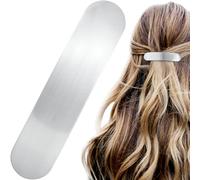 HINZIC 3inch Silver Hair Barrette Metal Large Hair Clip Vintage French Wedding Prom Hair Accessories for Women Long Thick Hair
