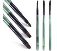 HINZIC 3PCS Nail Clean Up Brushes, Green Nail Art Polish Remover Pens, Cleaning Polish Mistakes on the Cuticles, Acetone Resistant Manicure Tool for Women