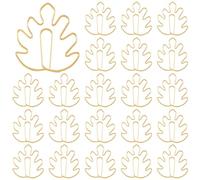 HINZIC 40 Pack Paperclip Bookmarks, Cute Leaf Shape Monstera Paper Clips Page Markers for Notebooks Scrapbooks File Organizer- Gold