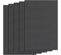HINZIC 5 Sheets Fursuit Eye Mesh, 0.05mm Waterproof PVC Mask Eyes Fabric, Printable Mesh Canvas Sheets for Cosplay Fursuits Sculpting Props Handicrafts Home Decor- Black