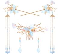 HINZIC 5PCS Flower Tassels Hair