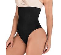Hioffer 328 Women Waist Cincher Girdle Tummy Slimmer Sexy Thong Panty Shapewear, Black, X-Small-Small