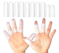 HioIoiH 10 Pack Silicone Finger Protectors(For Man), Gel Finger Cots & Protector,Protect Finger Tips Cracked, Arthritis