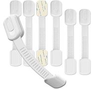 Hion Pack of 6 Child Lock for Cupboard, Drawer Lock for Baby and Children for Door Cupboards Refrigerator, Cabinet Lock with Adhesive No Drilling