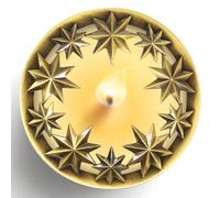 Hion Scented Candle Topper Cover to Burn Evenly, Illuma Lid Candle Jars Accessories Decoration Gifts for Women, Elegant Carved Shades Sleeves Increases Atmosphere Party(All-Star Golden)