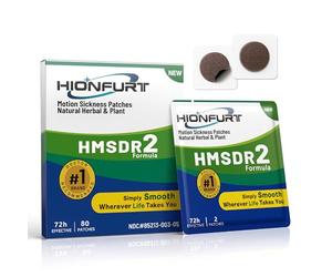 Hionfurt HMSDR2 Motion Sickness Patches 80 Patches with Natural Ingredients