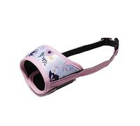 hionre Dog Muzzle Non Biting Barking and Chewing, with Comfortable Mesh Soft Fabric and Adjustable Strap for Small Medium and Large Dogs Pink XS
