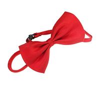 hionre Pet Neck Strap, Cute Solid Color Adjustable Bowtie Collar Bowknot Necktie Bow Tie for Pet Dog Cat Red