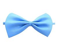 hionre Pet Neck Strap, Cute Solid Color Adjustable Bowtie Collar Bowknot Necktie Bow Tie for Pet Dog Cat Light Blue