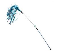 hionre Teaser Cat Toy Interactive Relieve Boredom Plastic Attractive Teaser Stick for Indoor - Blue