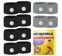 HIONXMGA 6 Pairs Travel Sickness Bands, Acupressure Anti Nausea Wristbands