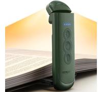 HIONXMGA Book Light, Reading Light Clip On for Books in Bed, Rechargeable | 700mAh Battery,Up to 140H Runtime,USB-C,3 Colour Temperatures,5 Brightness Levels,30-Min Sunset Mode,Green