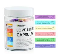 HIONXMGA Long Distance Relationship Gifts - (60PCS) Pre-Written Love Message Capsules In A Plastic Bottle Cute Gifts for Him Her Boyfriend Girlfriend Anniversary Birthday Valentines Day Gifts