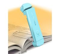 HIONXMGA USB Rechargeable Book Light,Reading Light Clip on Book,3 Colours & Stepless Dimming,Portable & Flexible,Reading Lamp for Books in Bed at Night,Perfect for Booklovers and Kids,Blue