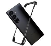 Hiooloon for Galaxy S26 Metal Bumper Case Frameless, Compatible with MagSafe, Slim Fit No Back No Frame Backless Aluminum Alloy Bumper 4 Corners Shockproof (Black)